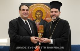 Ο Υπουργός Εσωτερικών Θ. Λιβάνιος στον Αρχιεπίσκοπο Καναδά