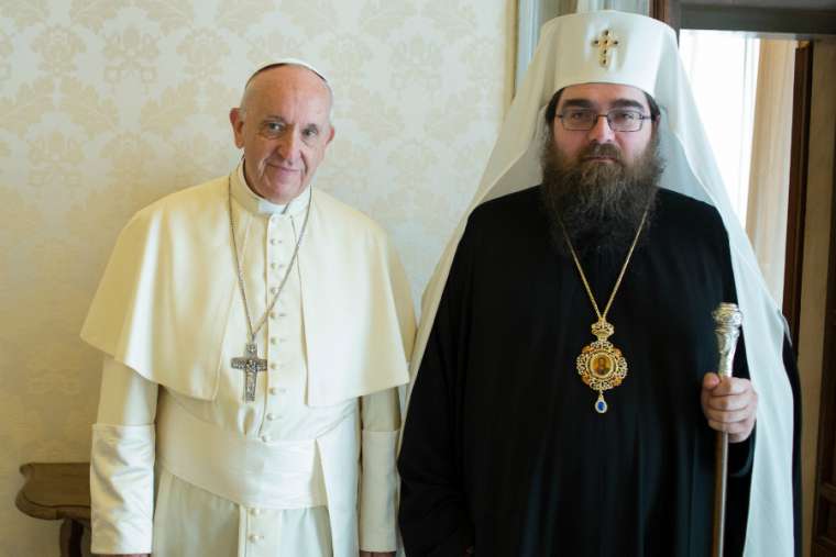 Pope Francis meets with Metropolitan Ratislav