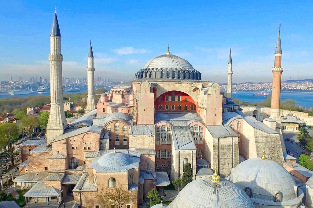 Hagia sofia aerial view
