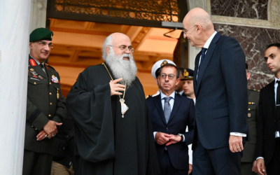 Συνάντηση Αρχιεπισκόπου Κύπρου με τον Υπ. Εθνικής Άμυνας Ν. Δένδια