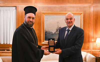 Στον Υπουργό Άμυνας Νίκο Δένδια ο Επίσκοπος Ανδίδων Ισίδωρος