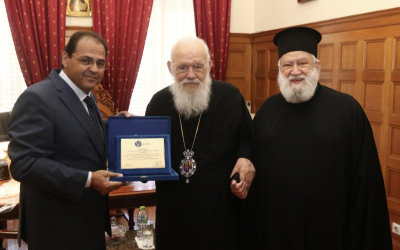 Επίσκεψη του Δημάρχου Αμοργού στον Αρχιεπίσκοπο Ιερώνυμο