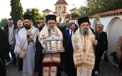 Η Καλαμάτα υποδέχθηκε την Τιμία Κάρα της Αγίας Ειρήνης