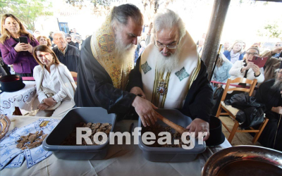 Ανακομιδή Λειψάνων Οσίου Ονουφρίου στην Κορωνησία (ΦΩΤΟ)