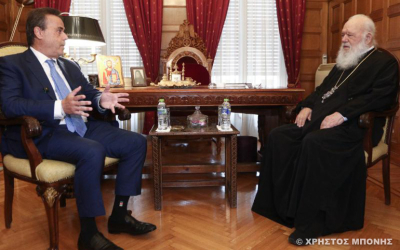 Συνάντηση Αρχιεπισκόπου με τον Υπουργό Περιβάλλοντος Σ. Παπασταύρου